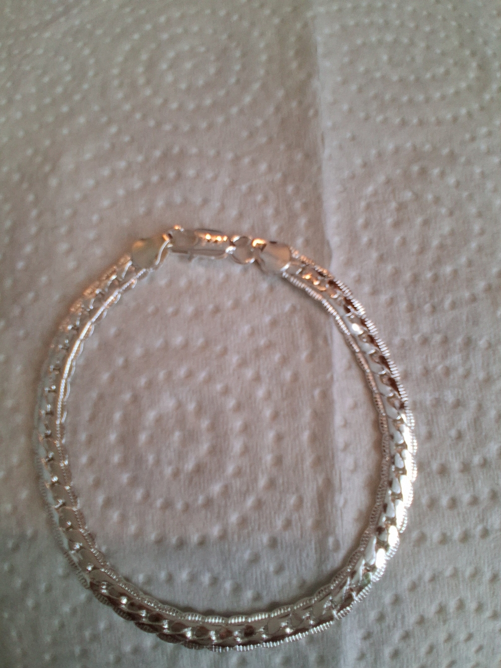 Classic Silver Double-Chain Bracelet for Women
